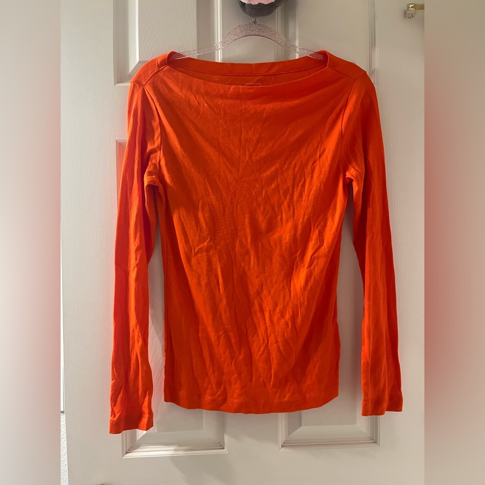 gap women’s orange long sleeve “the modern tee” top
